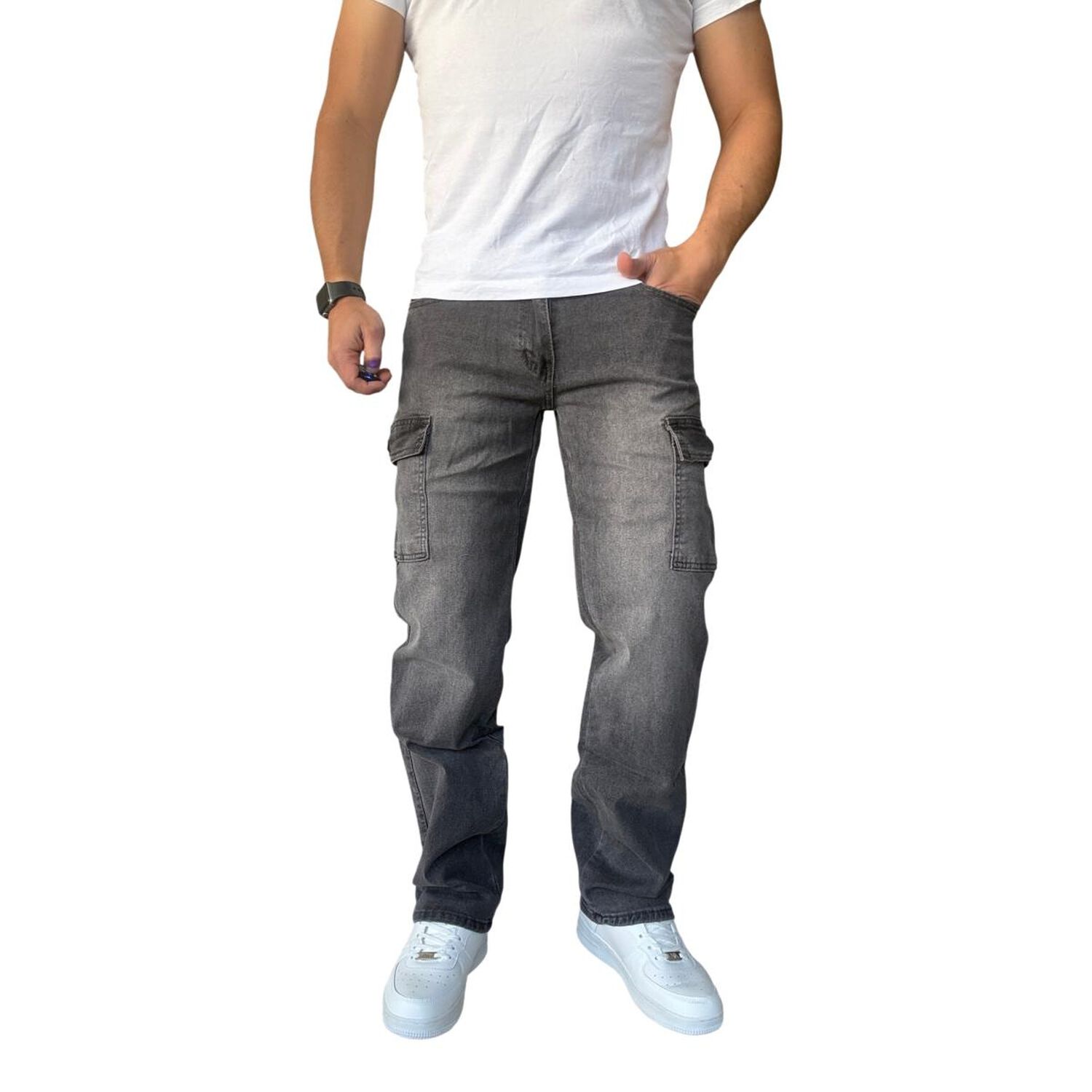 Jeans Cargo Recto Elasticado Stragth Fit Focalizado image number 9.0