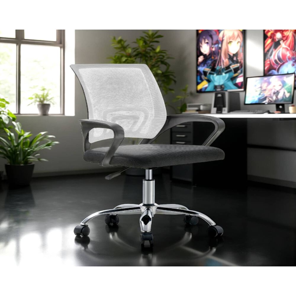 Silla De Oficina Ejecutiva Nueva York Ergonomica Respaldo Malla Blanca Bm-520mw Arthome image number 2.0