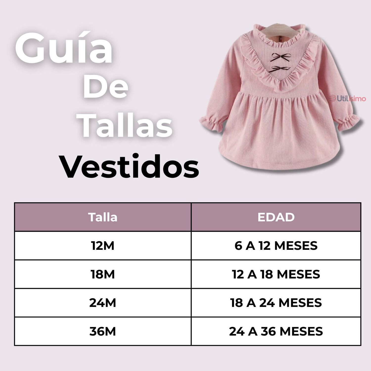 Vestido De Cotel&eacute; Con Bolso Conejo Forrado En Plush Ni&ntilde;a Color Rosa image number 2.0