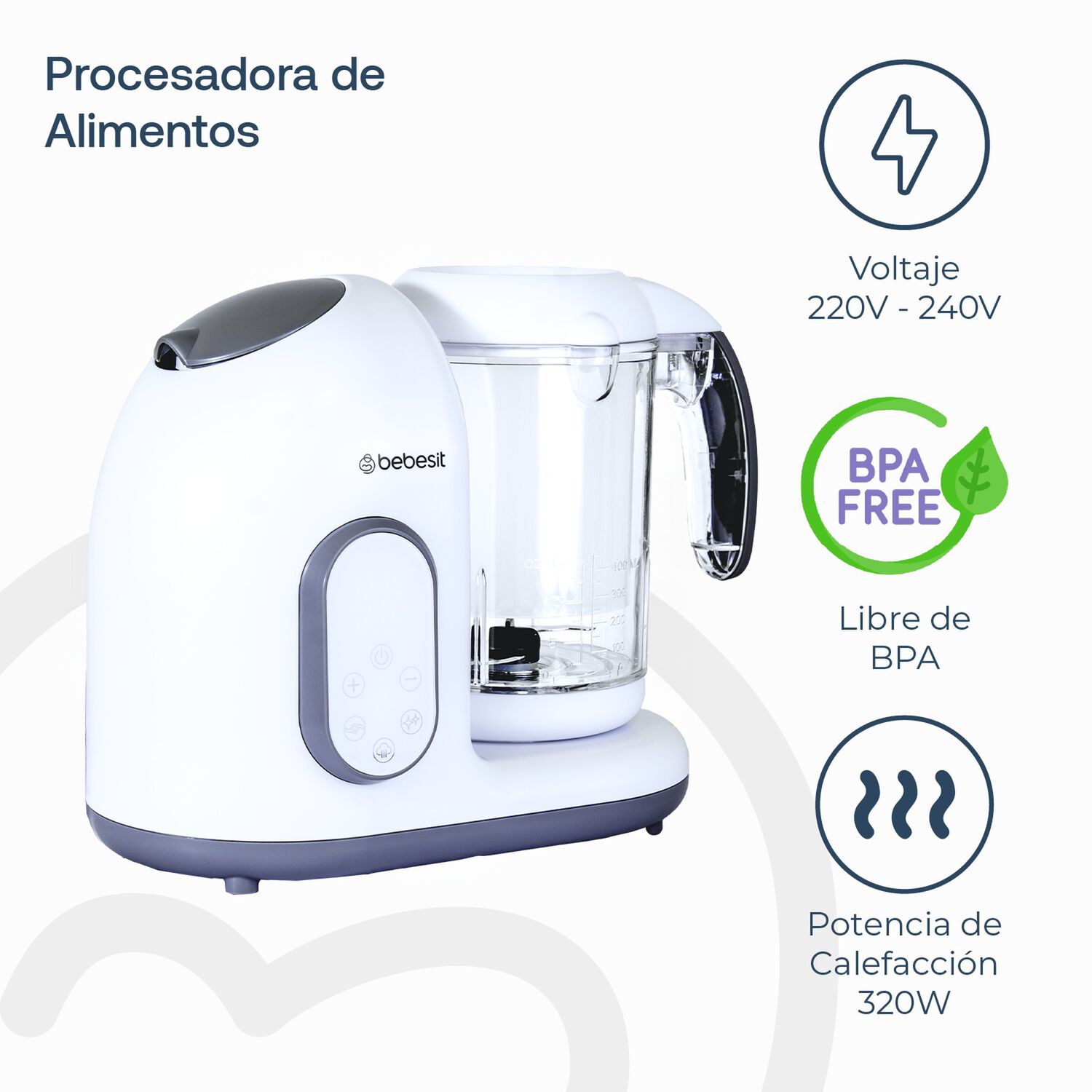 Procesadora De Alimentos Digital Bebes Bebesit image number 6.0