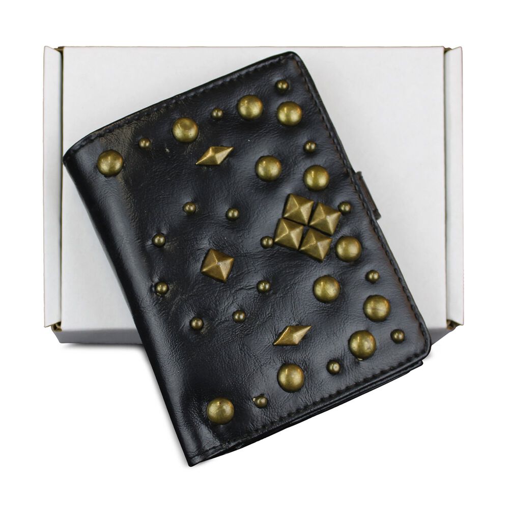 Billetera De Mujer Negra Con Tachas Kubayoff image number 6.0