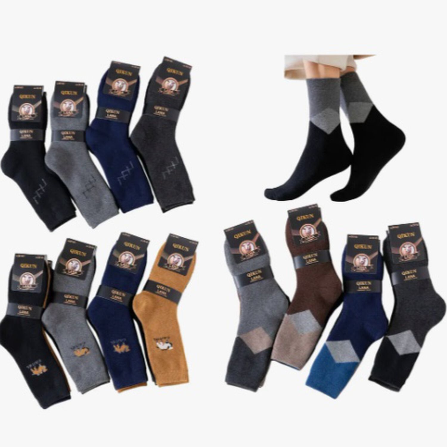 12 Pares Calcetines Hombre Largo T&eacute;rmico image number 0.0