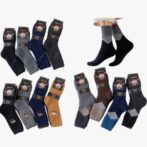 12 Pares Calcetines Hombre Largo T&eacute;rmico