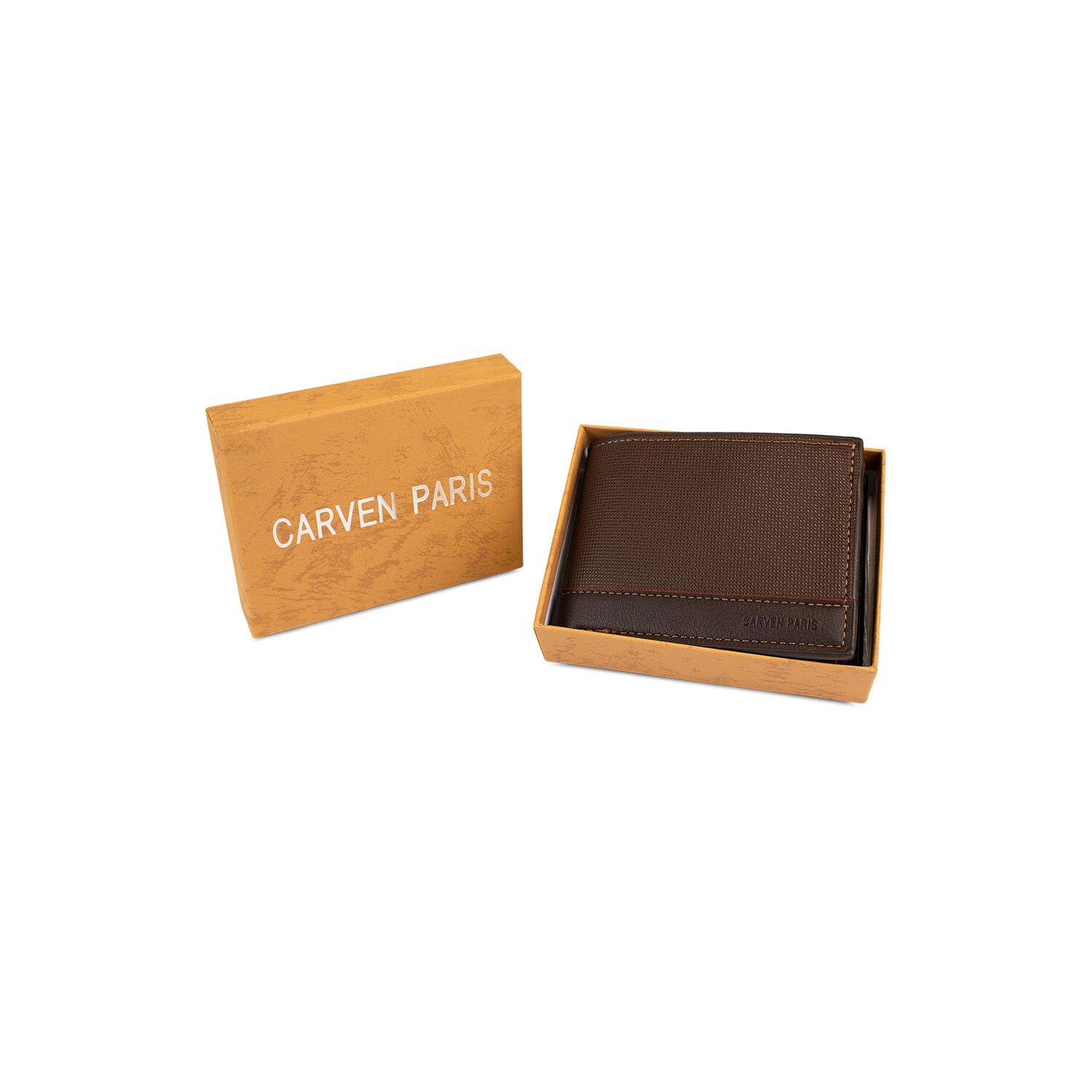 Billetera Hombre Gino Caf&eacute; Oscuro Con Monedero Carven Paris image number 1.0