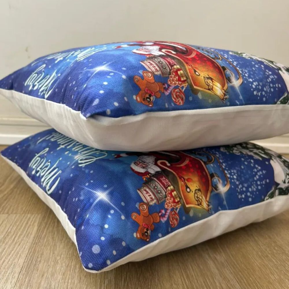 Set De 2 Cojines 45x45cm Navidad - Trineo Azul image number 3.0