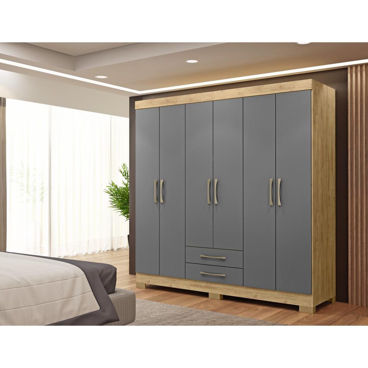 Cl&oacute;set Di Poretti Design Closet Escocia / 6 Puertas / 2 Cajones image number 4.0