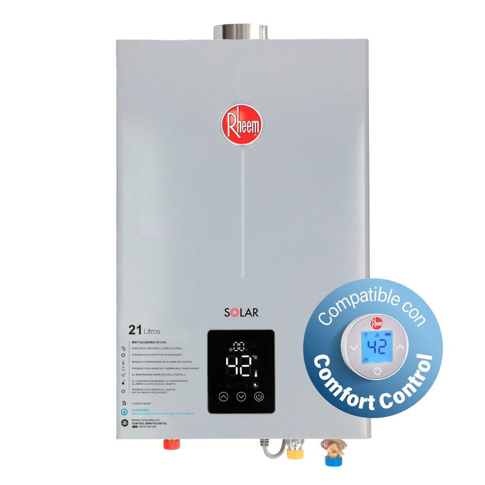 Calefont 21 L Gas Natural T. Forzado + Control Digital Rheem image number 2.0
