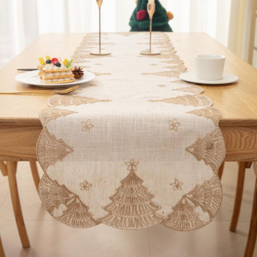Camino De Mesa Navide&ntilde;o 36x180 Cm Dise&ntilde;o En Arpillera Ideal Para Decoraci&oacute;n Md01 image number 1.0