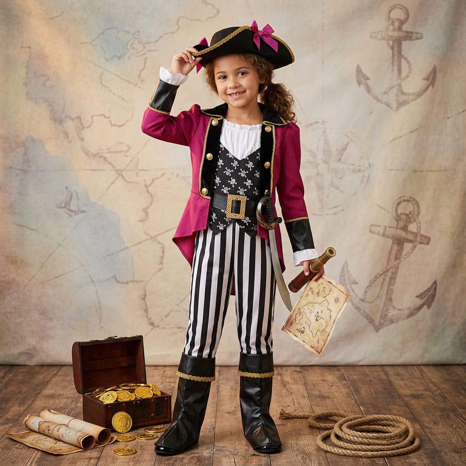 Disfraz Cosplay Pirata Corsario Piratas Infantiles Todos Ni&ntilde;o image number 17.0
