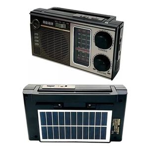 Radio Retro Port&aacute;til Con Panel Sola, Reproductor Mp3 Y Linterna Led