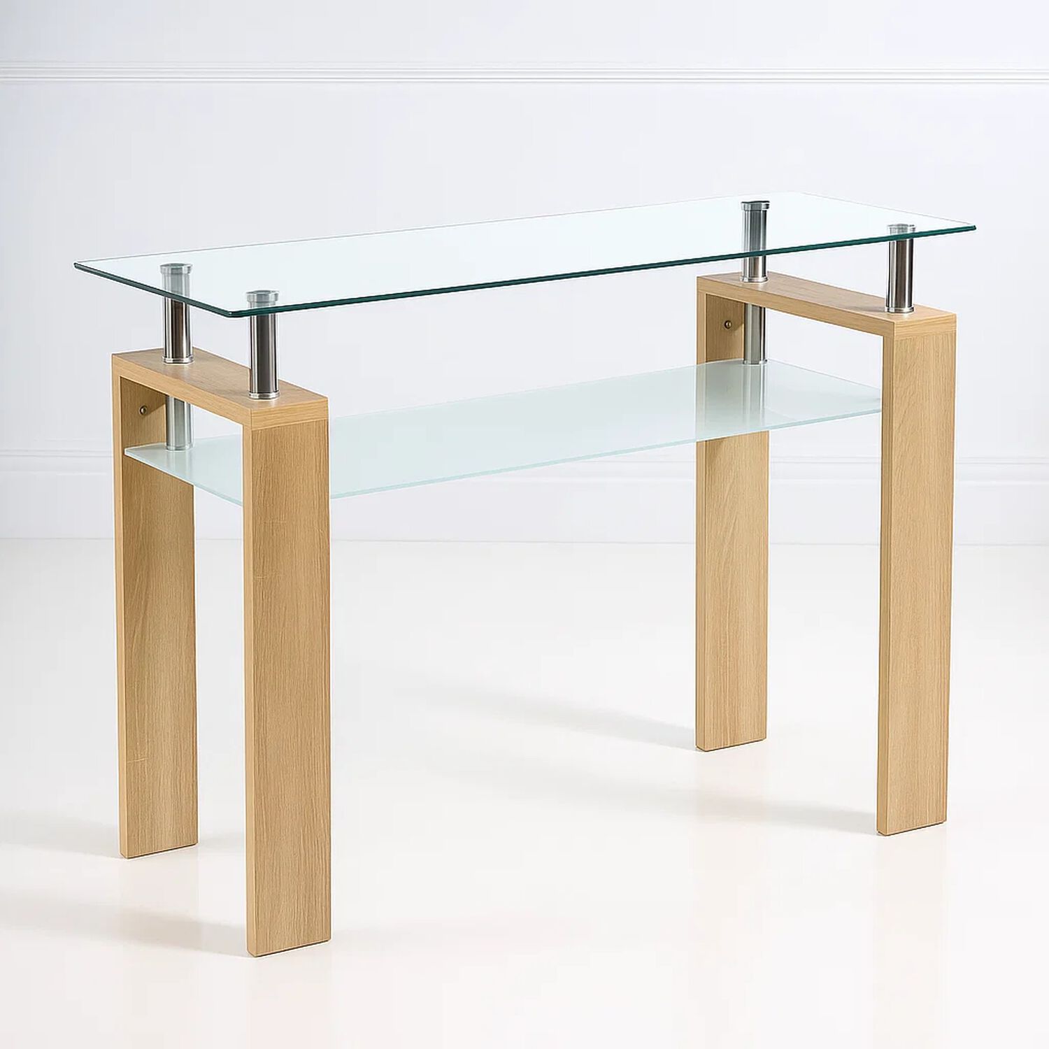 Mesa De Arrimo Rectangular De Vidrio image number 0.0