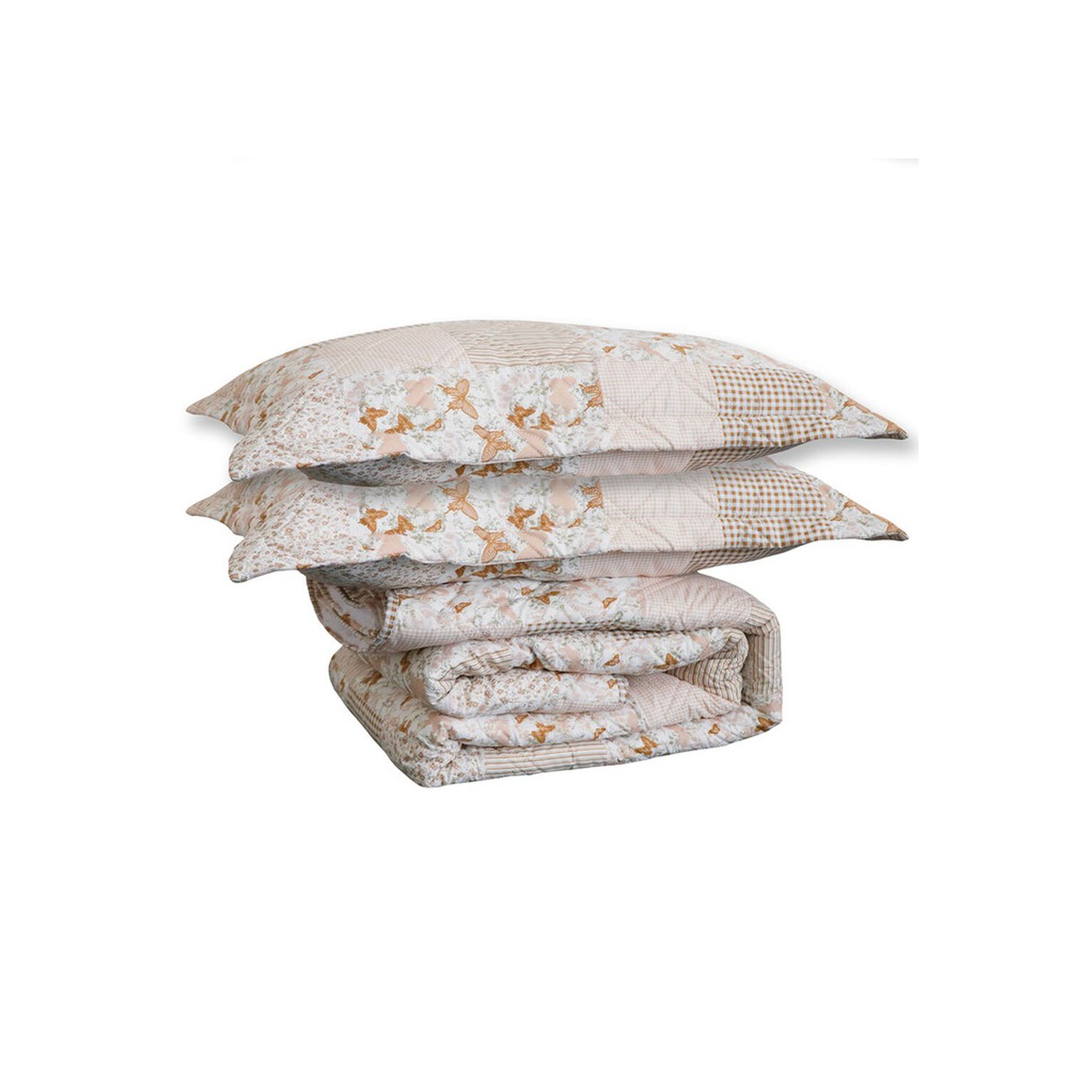 Quilt Andes Sherpa Estampado Patchwork Beige 1.5 P image number 1.0