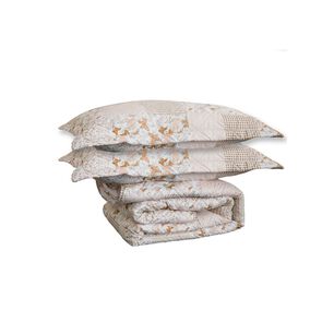 Quilt Andes Sherpa Estampado Patchwork Beige 1.5 P