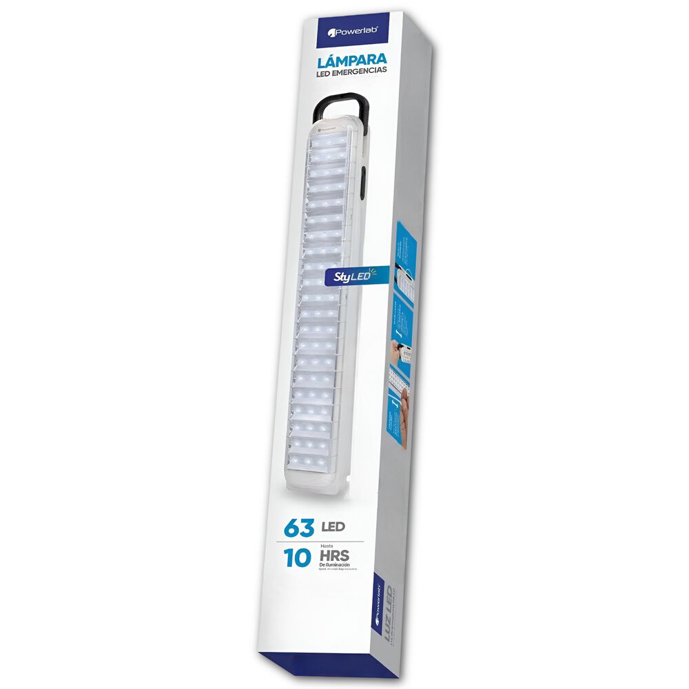 Lampara De Emergencia Recargable De 63 Led 10hr De Autonom&iacute;a image number 1.0
