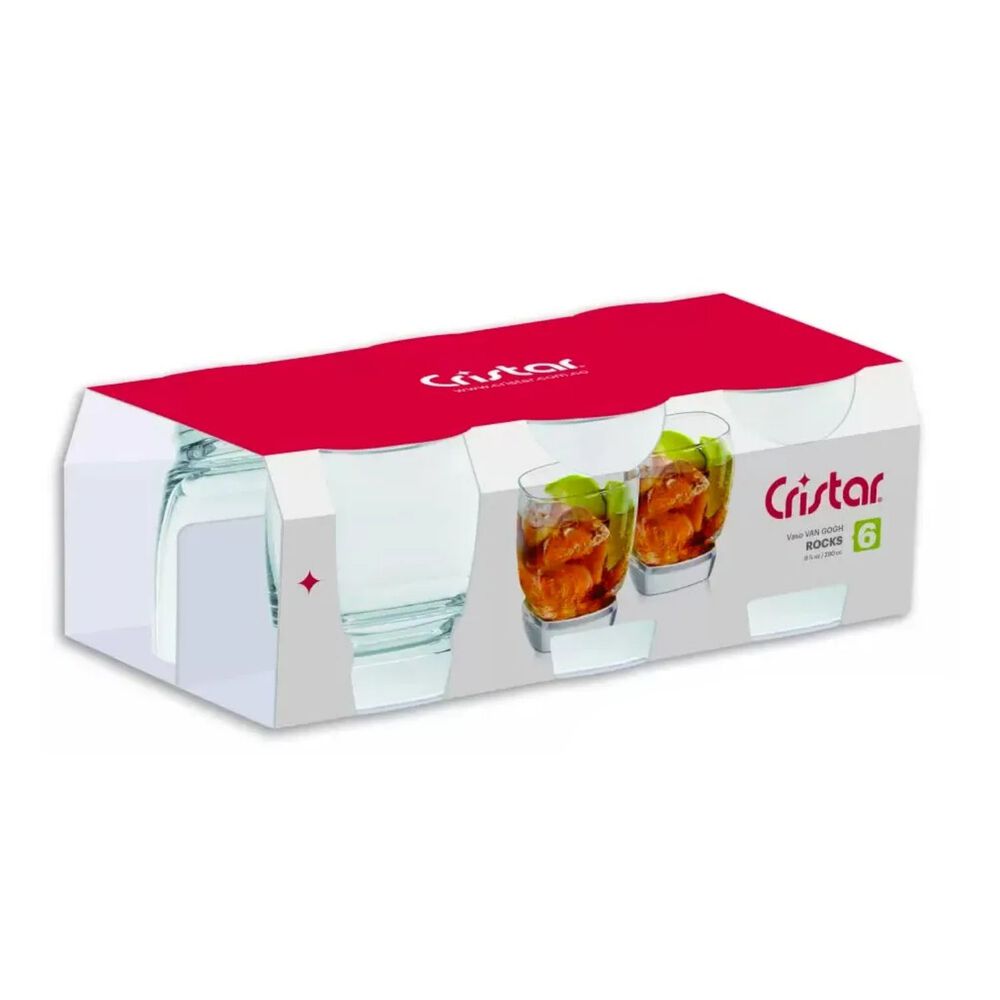 Set 48 Vasos Van Gogh Rocks Bajo 290ml Menaje Vidrio Cristar image number 2.0