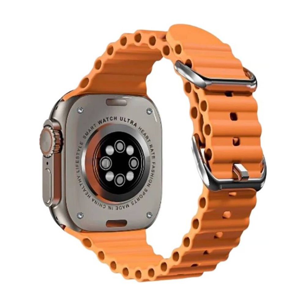 Smartwatch Reloj Inteligente X8 Ultra + Audifonos Y Power Band Naranja image number 2.0