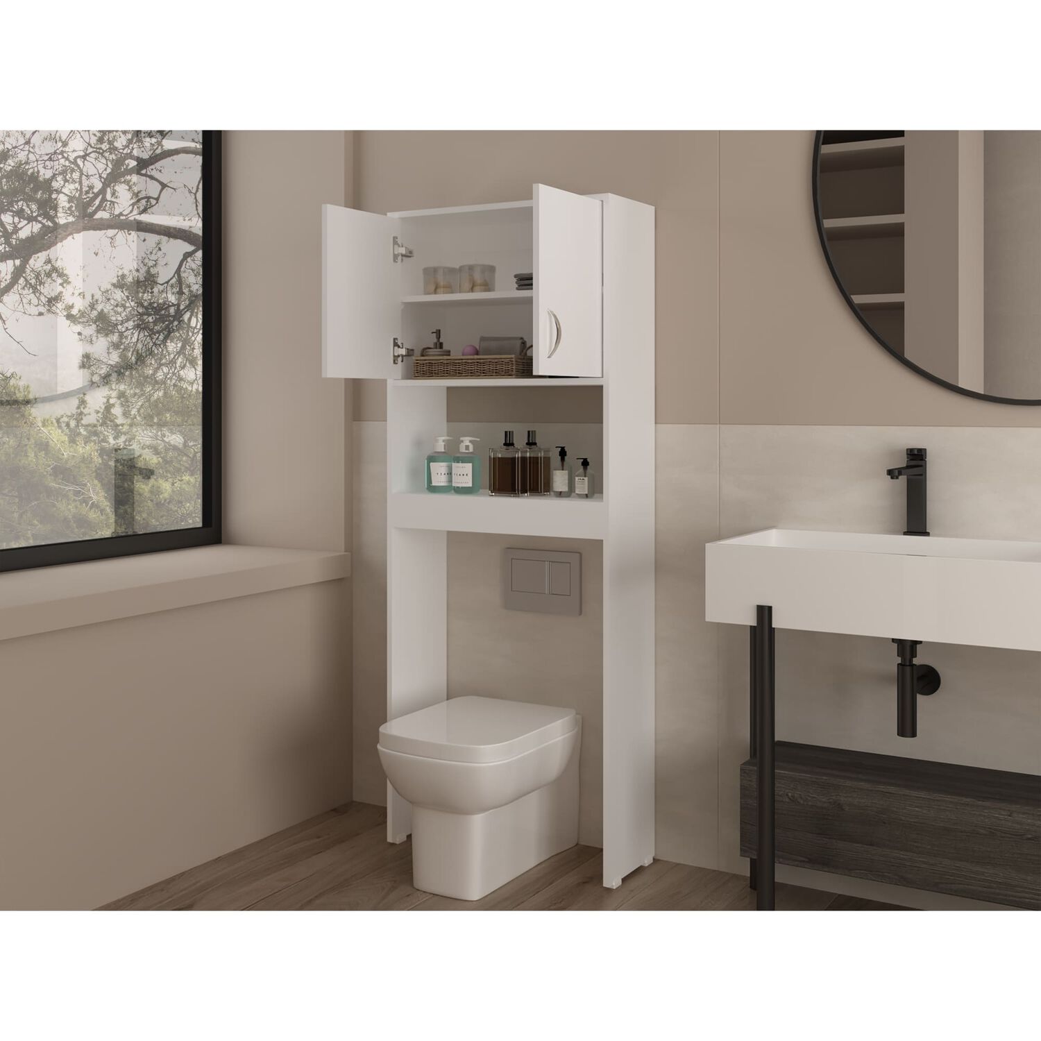 Estante Organizador Wc 2 Puertas Fm-013b - Blanco image number 8.0