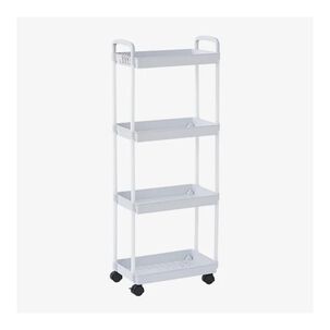 Carrito De Almacenamiento 4 Niveles Con Asa Blanco