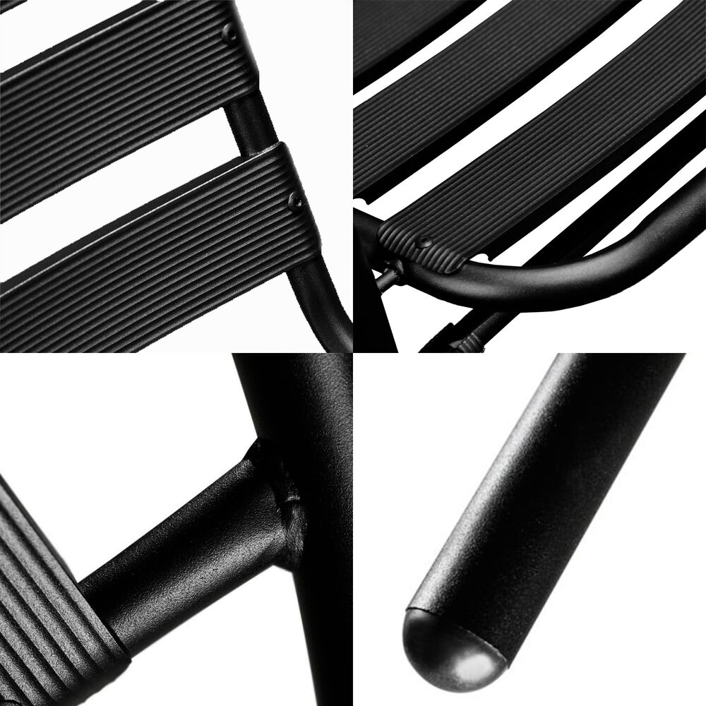 Pack 4 Sillas Terraza Acero 73x52x53cm Negro image number 4.0