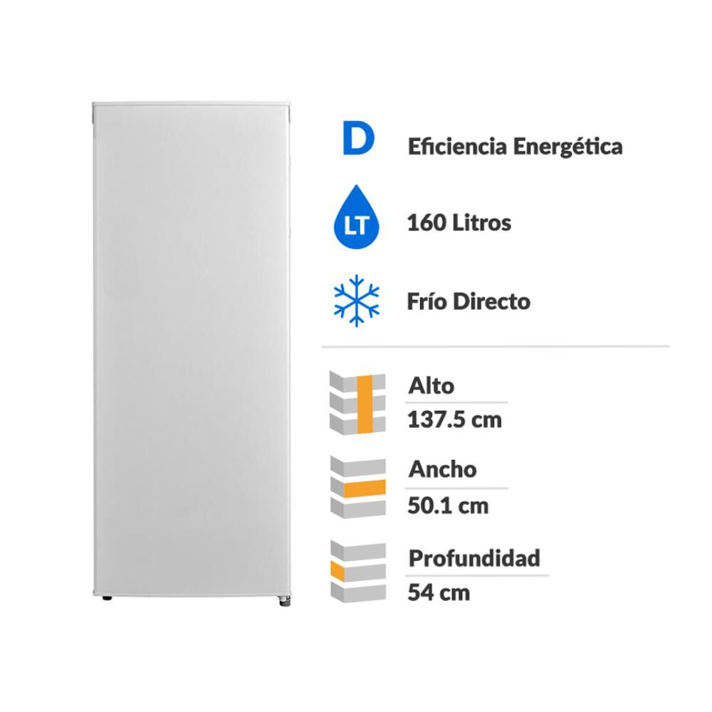 Freezer Vertical Midea MFV-1600B208FN / Fr&iacute;o Directo / 160 Litros / D image number 1.0