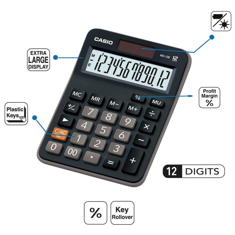 Calculadora Mx-12b-bk Escritorio image number 1.0