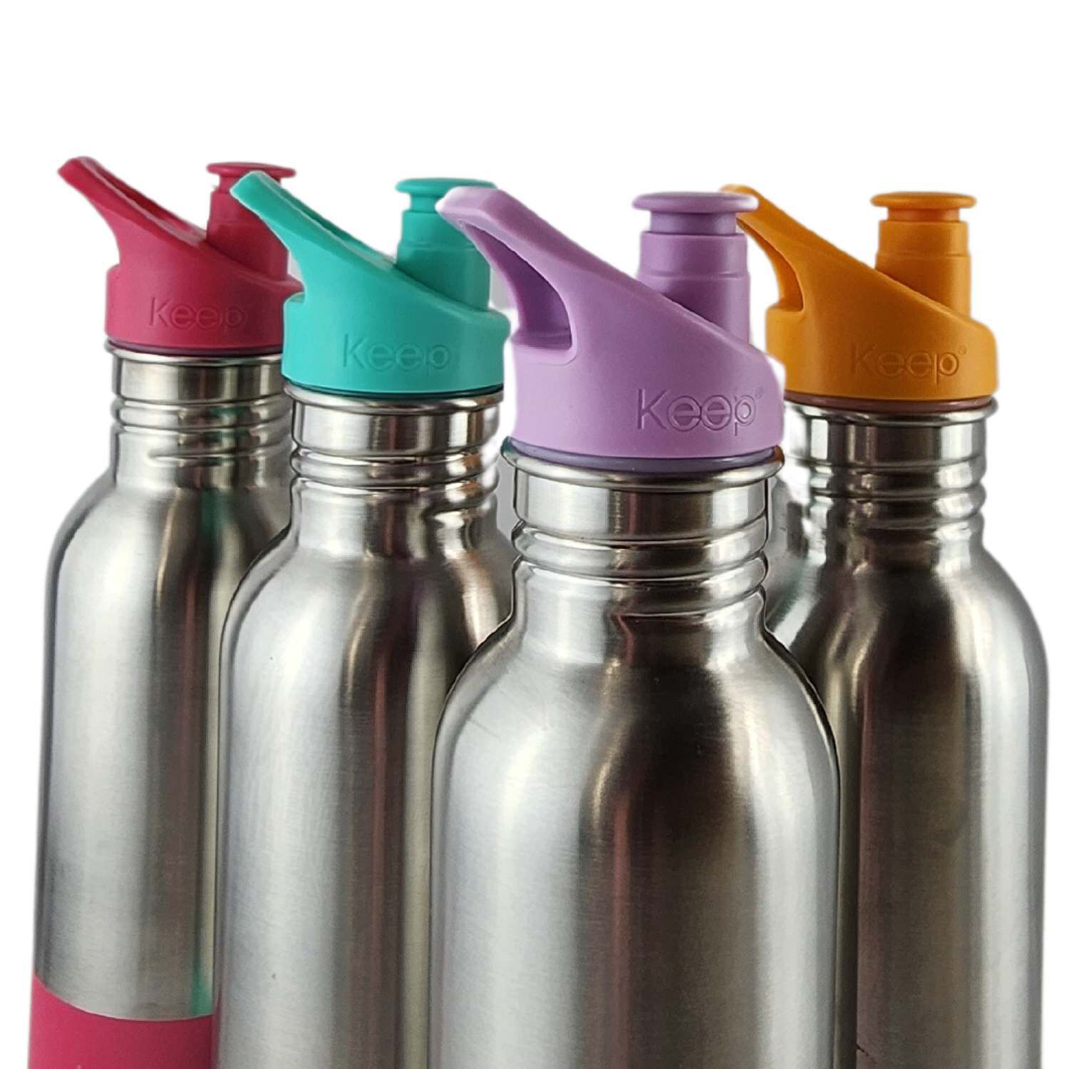 Botella Metalica Keep 600ml Bebidas Deporte Lila image number 7.0