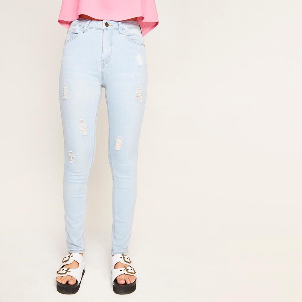 Jeans Roturas Tiro Medio Super Skinny Mujer Freedom image number 0.0
