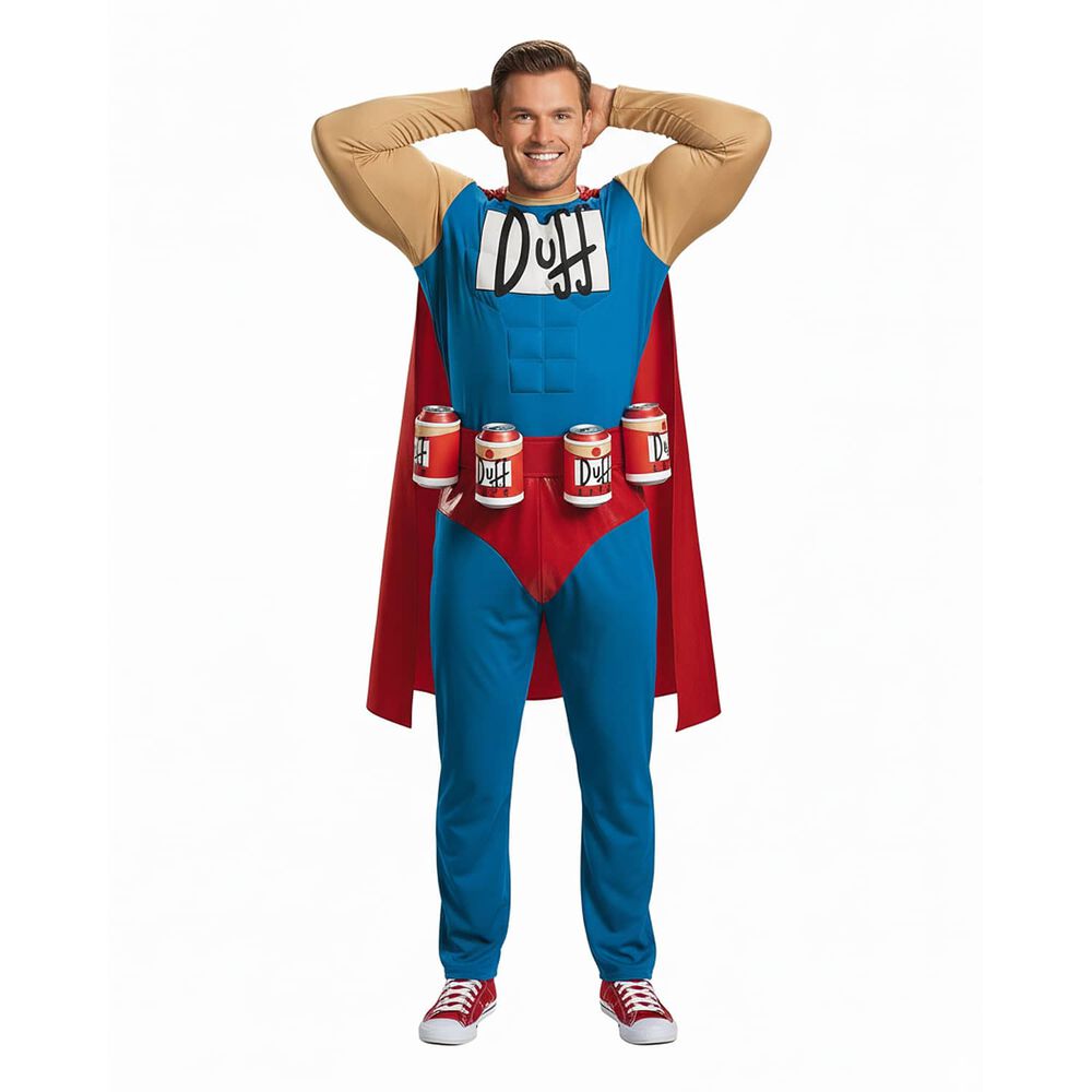 Disfraz Cosplay Duff Man Los Simpson Cerveza image number 0.0
