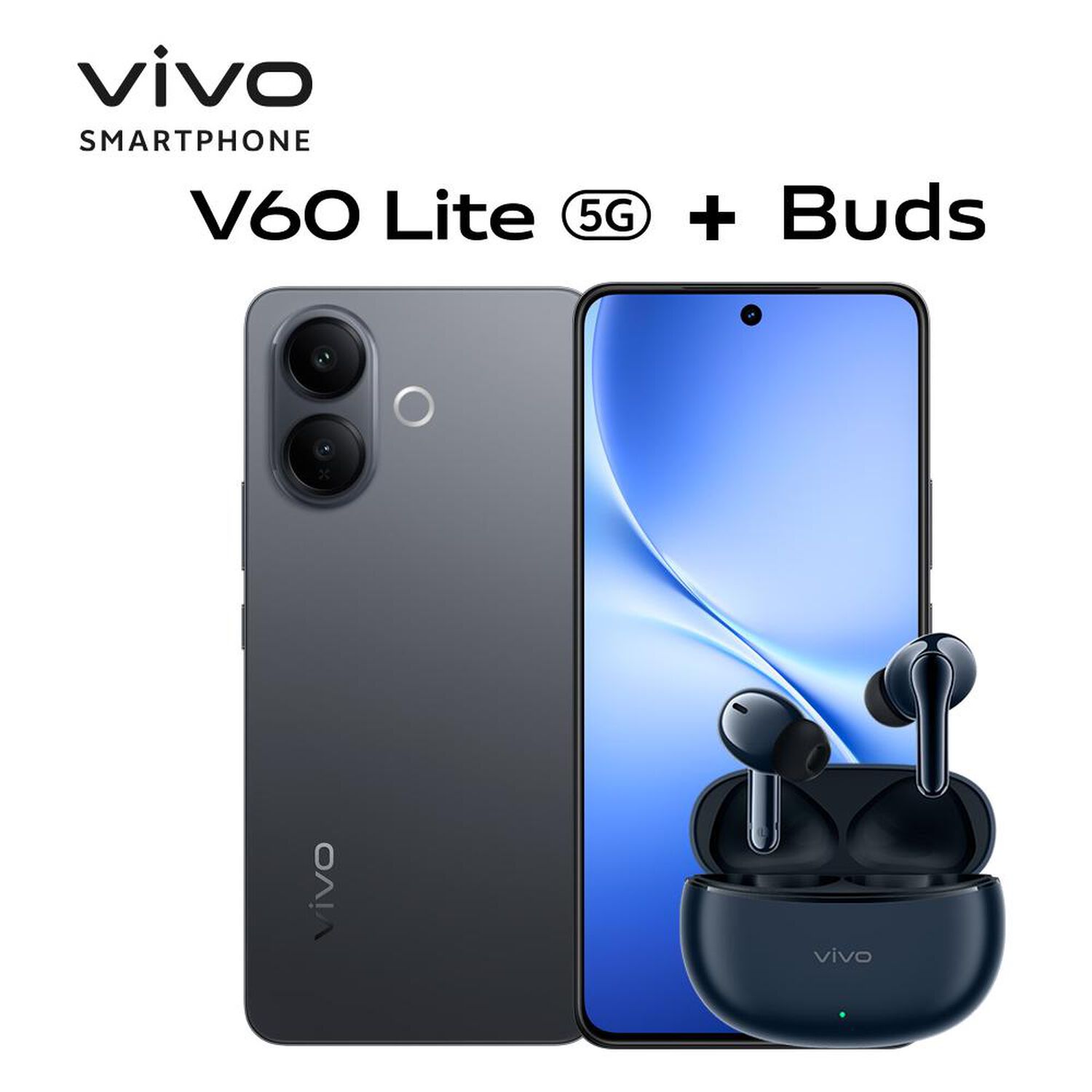 Smartphone Vivo V60 Lite / 5G / 256 GB / Negro / Liberado + Buds