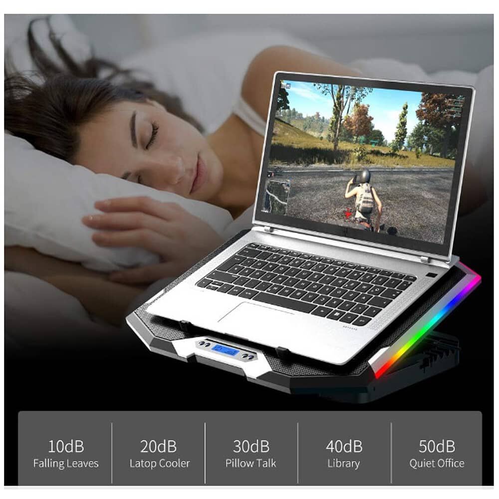 Base Ventilador Notebook Enfriador 6 Vent Rgb 14-17 Pulgadas image number 2.0