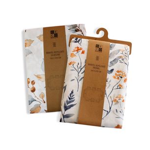 Set 2 Manteles Antimanchas Floral Y Silvestre 160x220 Cm
