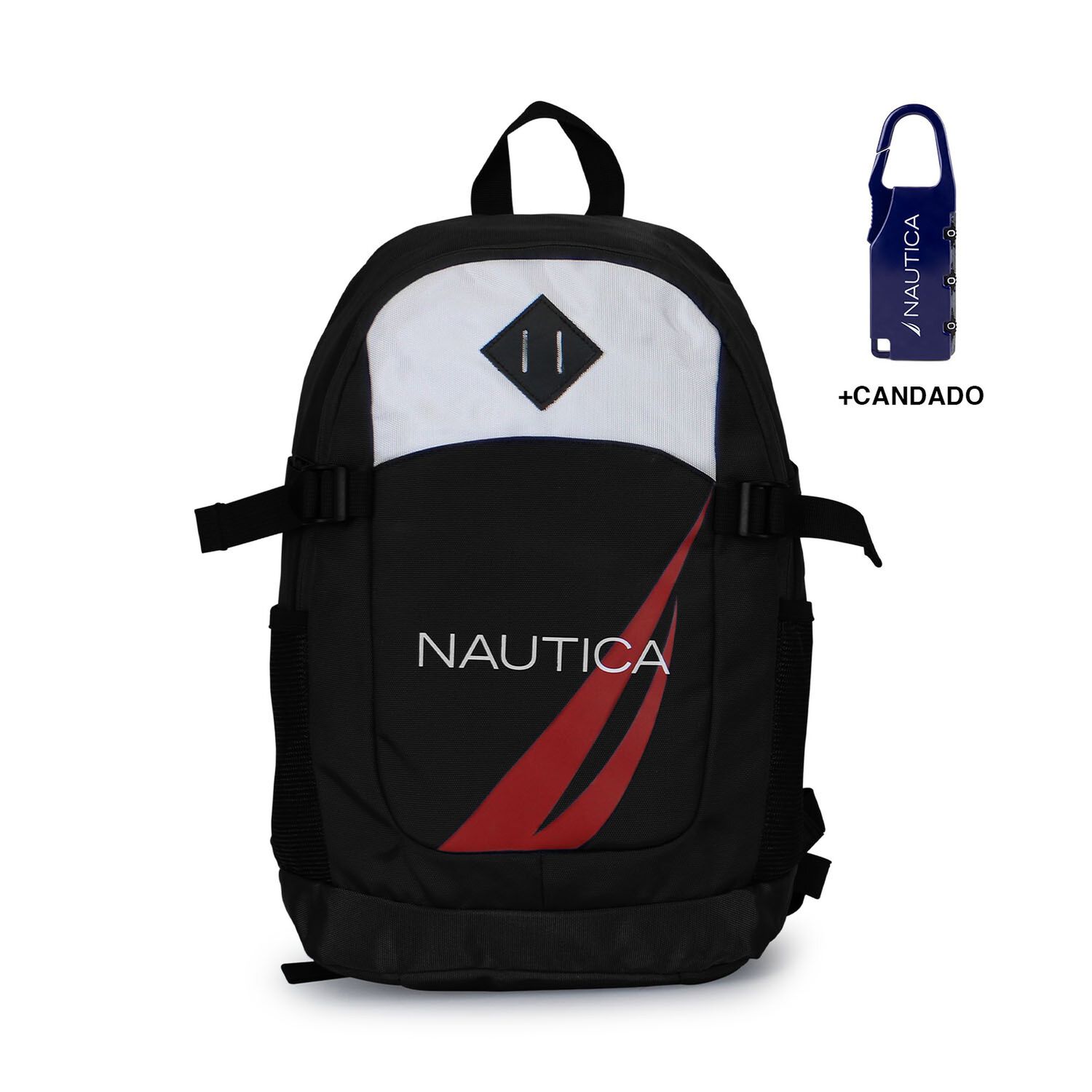 Mochila Atlas Negra Nautica + Candado image number 0.0
