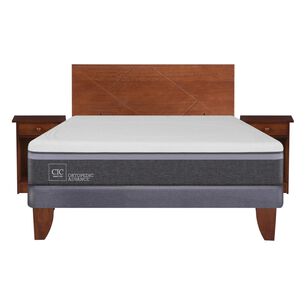 Cama Europea Cic Ortopedic Advance / 2 Plazas / Base Normal + Set De Maderas