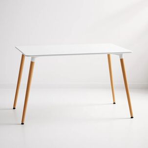 Mesa Rectangular De Comedor - Blanca 120x80 Cms