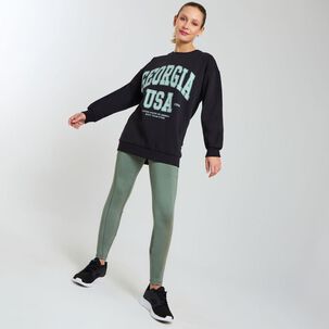 Polerón Deportivo Oversize Cuello Redondo Mujer Wetland