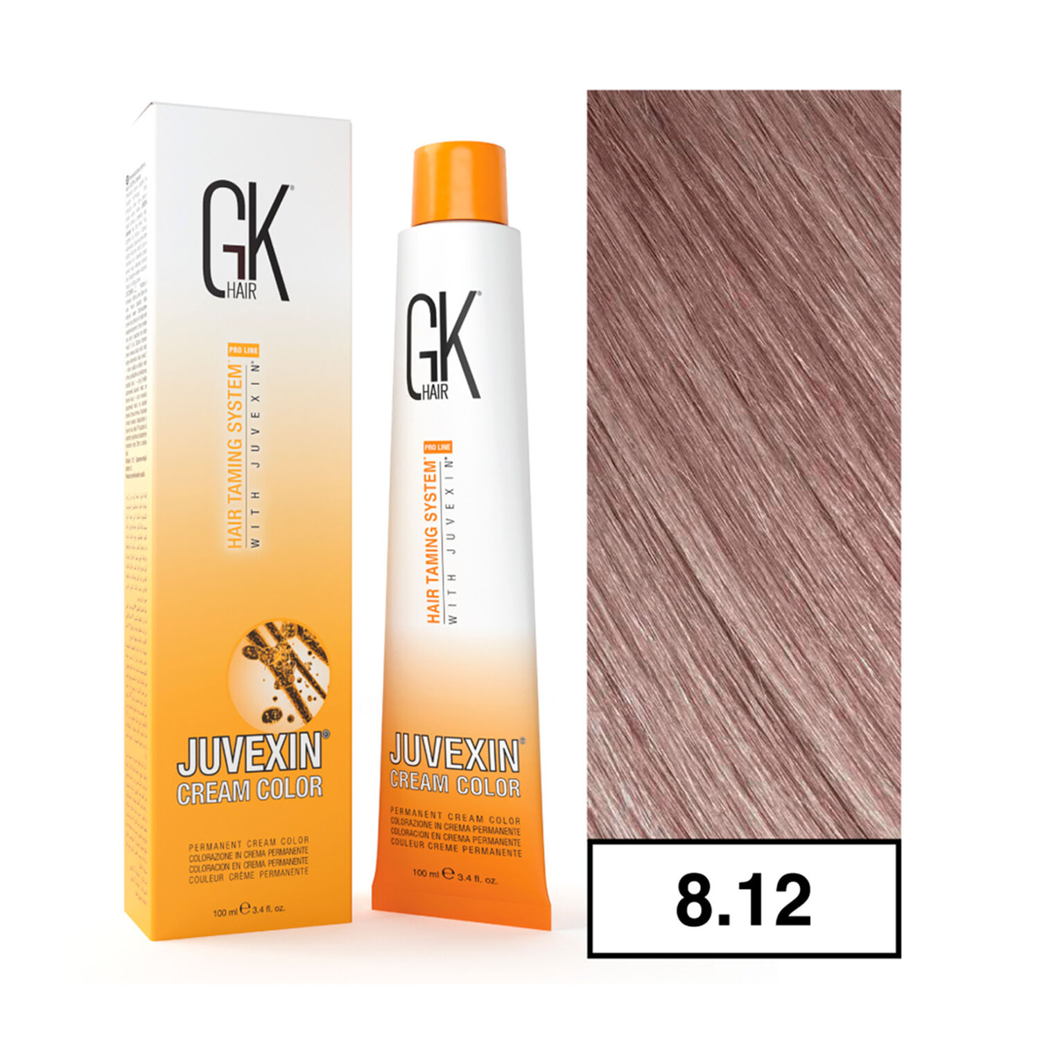 Gkhair - Tintura Cream Color Permanente Vegana 100ml + Oxidante - 8.12 Perla Rubio Claro image number 0.0