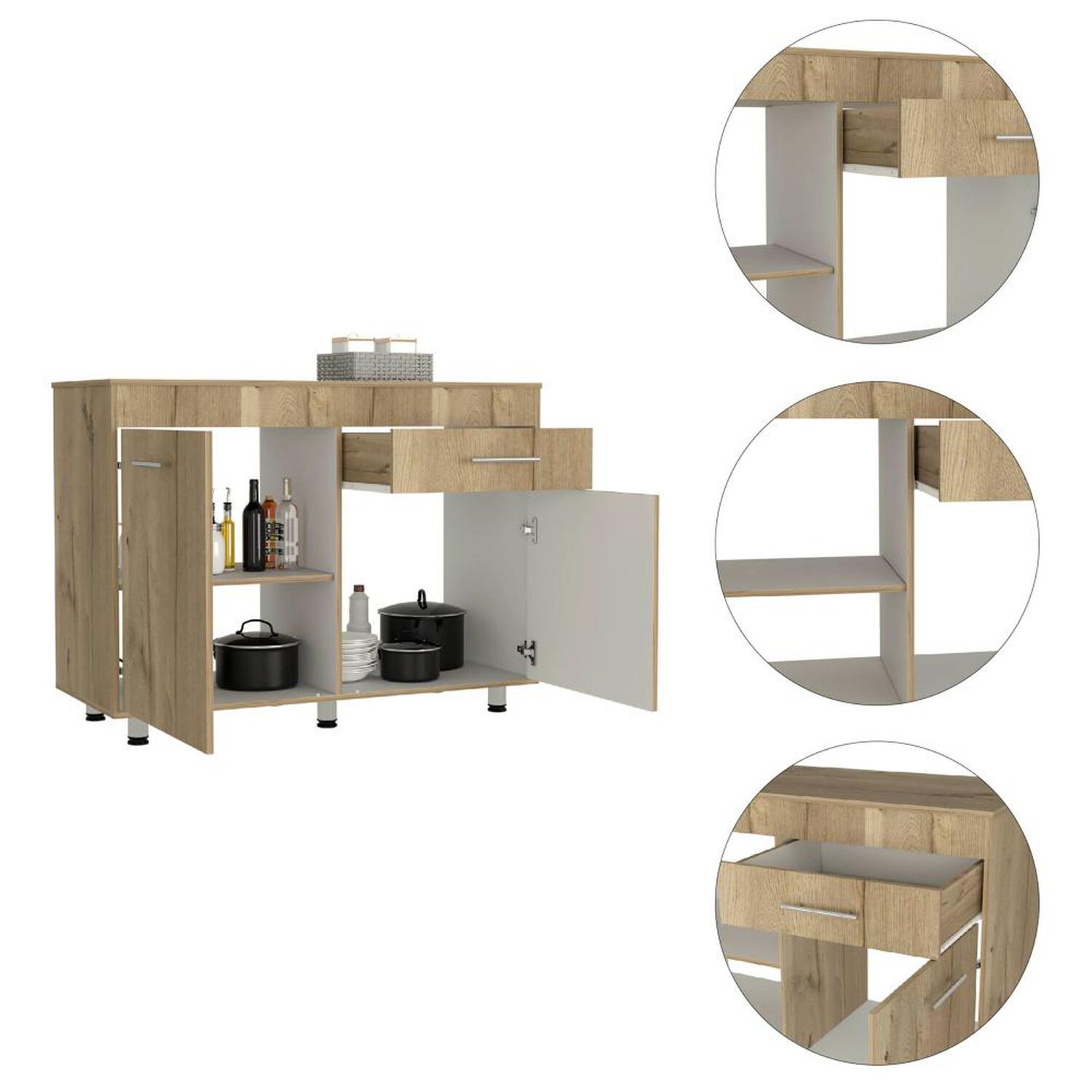 Modulo Inferior Tuhome Orion / 2 Puertas / 1 Caj&oacute;n image number 7.0