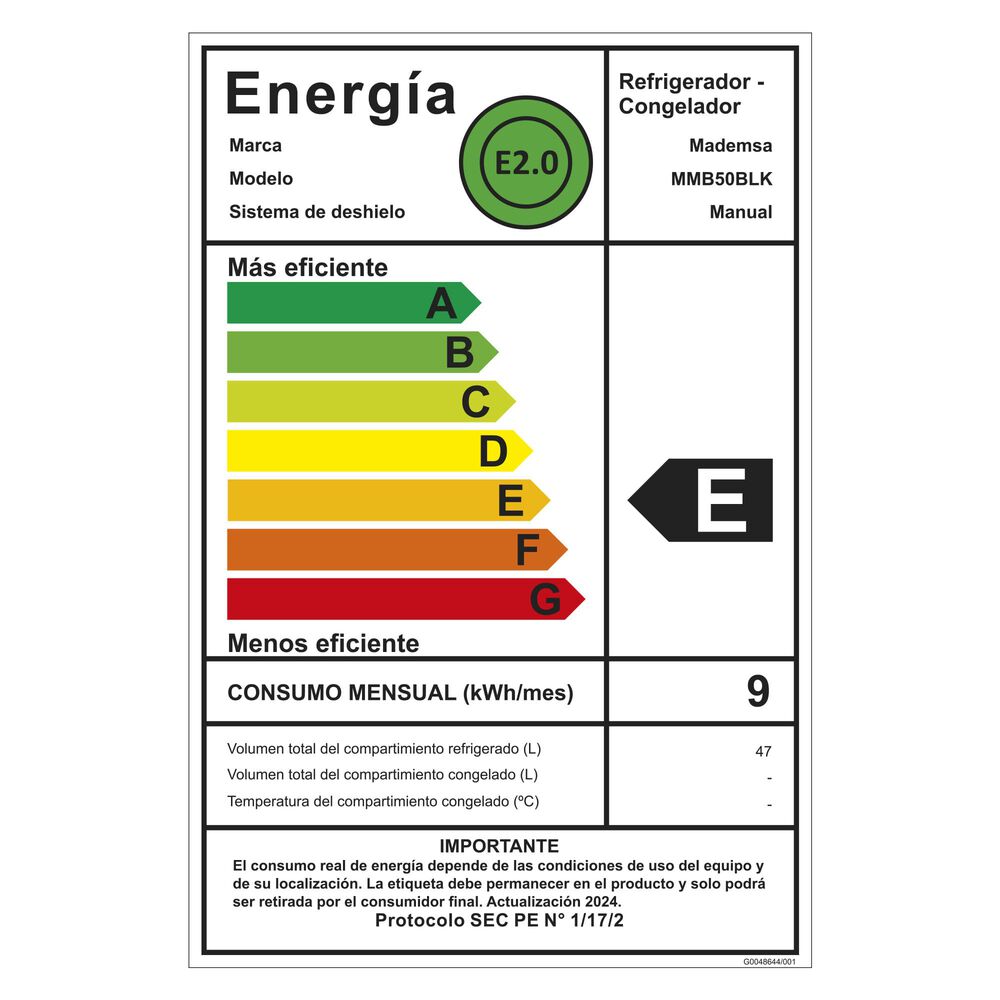 Frigobar 50l Fr&iacute;o Directo Con Llave Y Luz Led Mmb50blk Negro image number 10.0