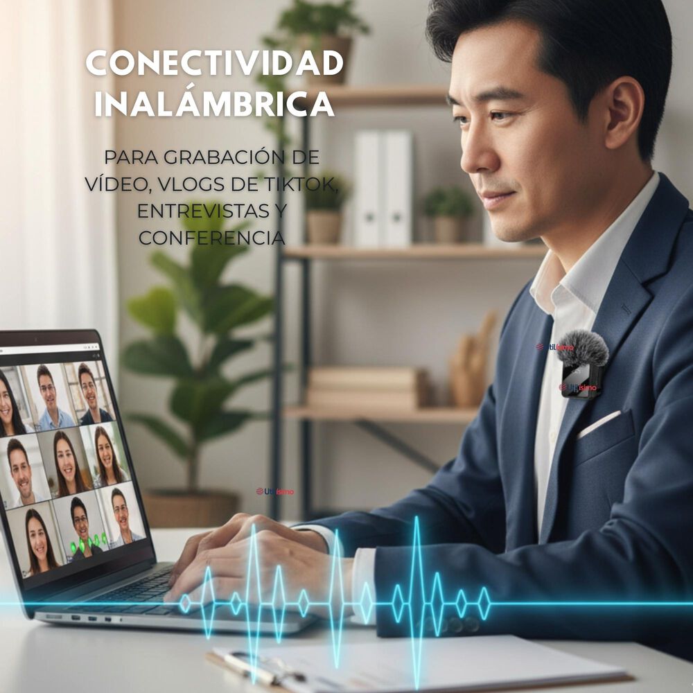 Pack 2 Micr&oacute;fonos Inal&aacute;mbrico 3 En 1 Para Celular Iphone Android Profesional Lavalier image number 7.0