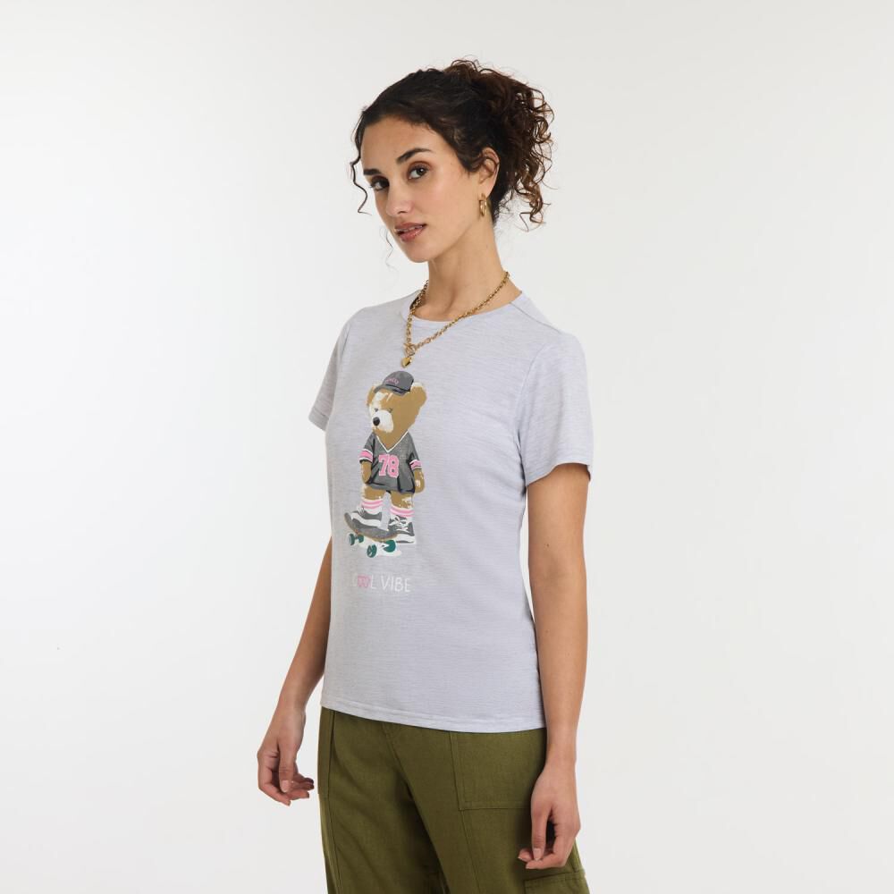 Polera Print Animales Manga Corta Cuello Redondo Mujer Freedom image number 2.0