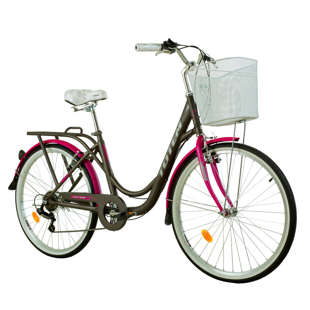 Bicicleta Totem City Dama Aro 26 Gris Con Fucsia image number 0.0