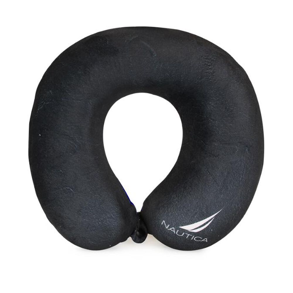 Almohada De Viaje Memory Foam Negra- Blanco Nautica image number 0.0