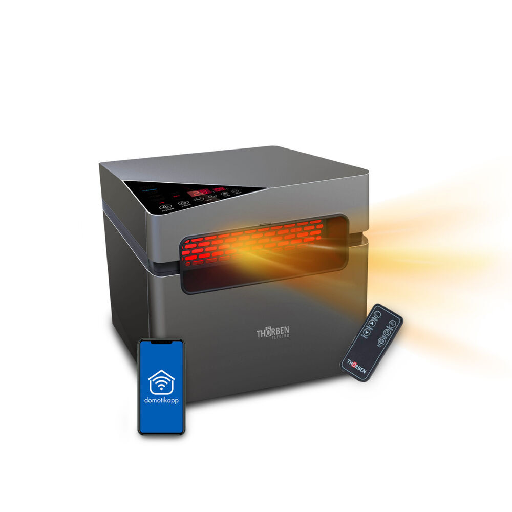 Estufa Eléctrica Infrarroja 2 En 1 Thor Silver 1500w Wifi image number 0.0