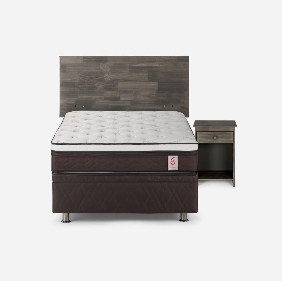 Cama Ba&uacute;l Rosen New Style 6 / 1 Plaza / Base Normal + Set De Maderas image number 0.0