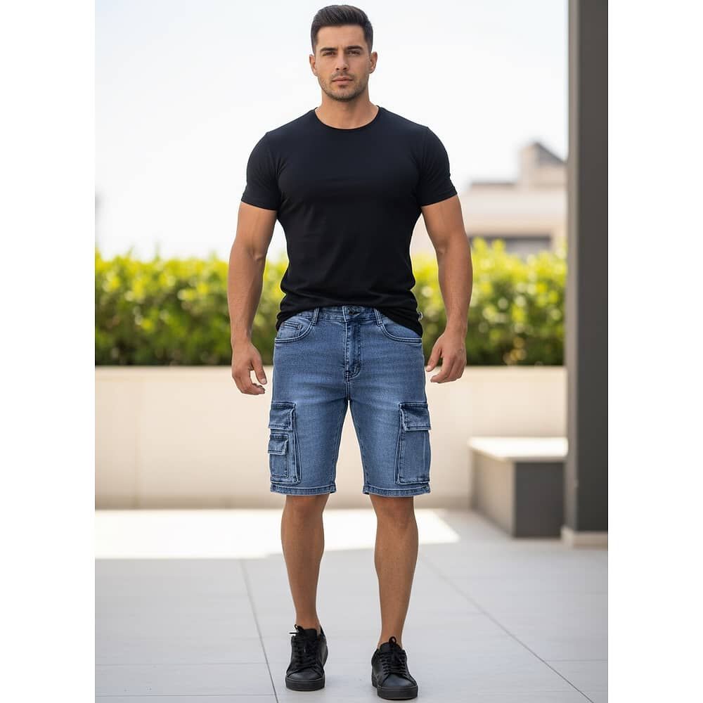 Short Jeans Cargo Hombre Romeo image number 0.0