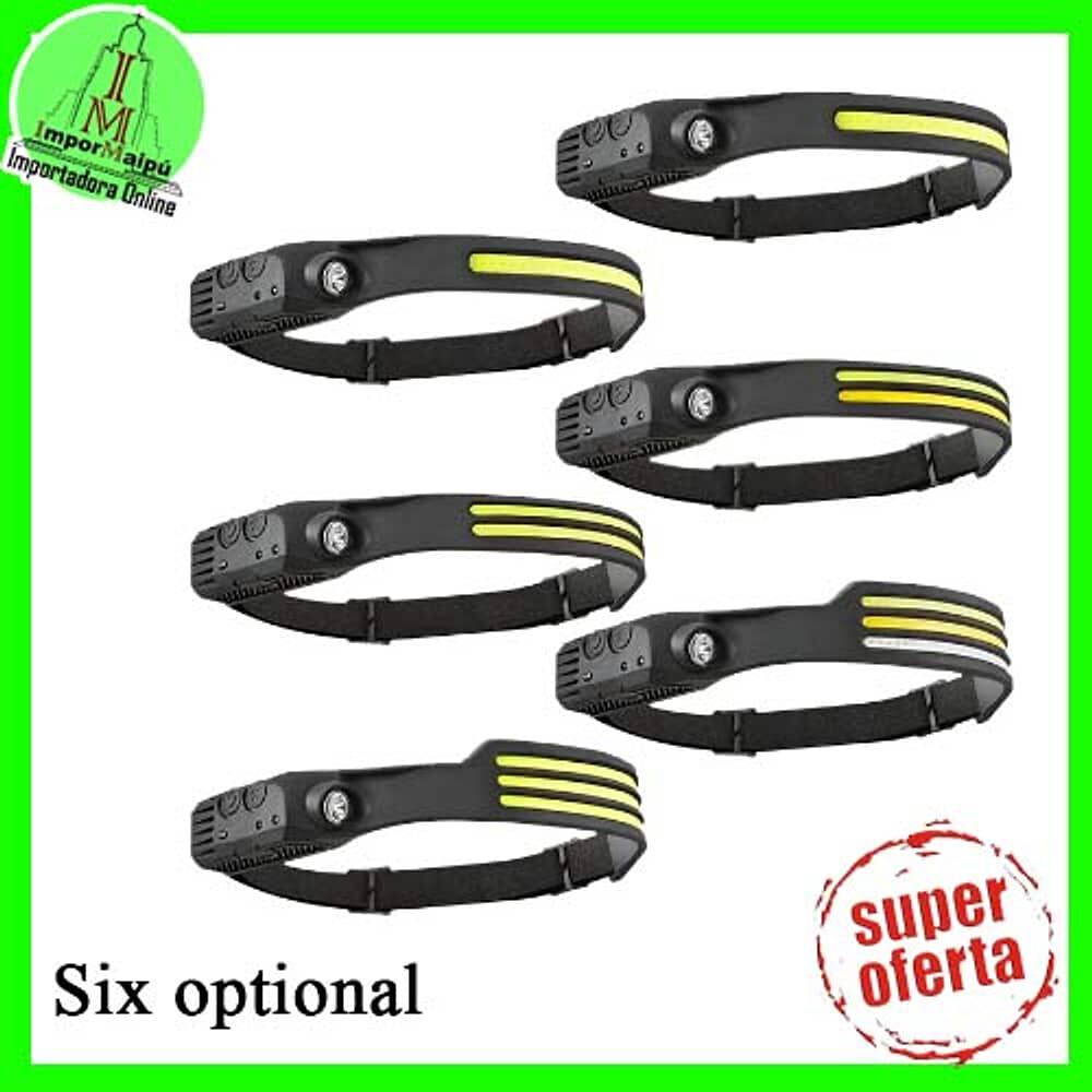 Luz Linterna Cintillo Cabeza 1 Tira Led Doble Sensor Recargable Usb Potente Cob Frontal image number 3.0