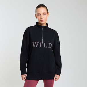 Polerón Deportivo Cuello Alto Medio Cierre Mujer Wetland