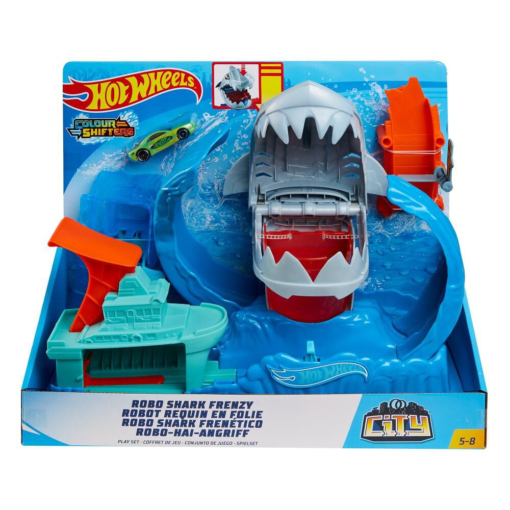 Hot Wheels City Pista Robo Tiburón image number 3.0