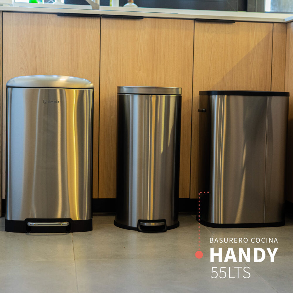 Basurero Cocina Handy 55lts Táctil Acero Inox Simplit image number 7.0