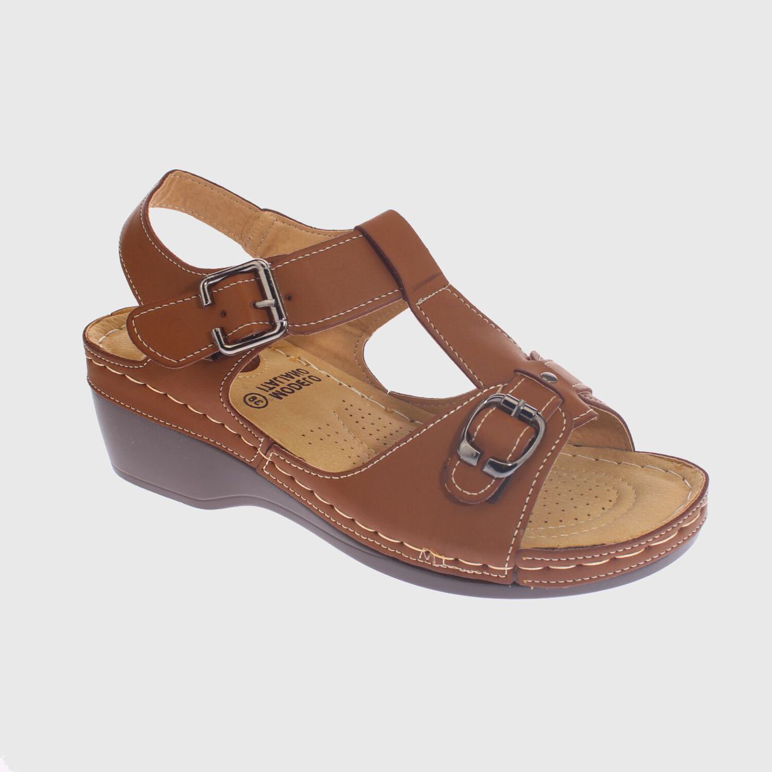 Sandalia Confort Caf&eacute; Modelo Italiano Art. 5ask73329brown image number 4.0